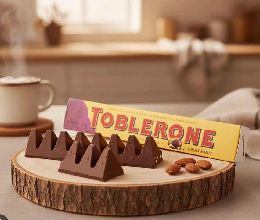 Imported Toblerone Chocolate – Swiss Milk Chocolate with Honey & Almond Nougat