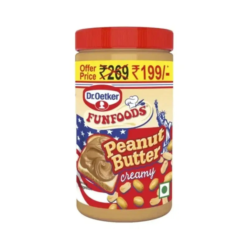 FunFoods Peanut Butter – Creamy & Crunchy Nutty Spread | Dr. Oetker