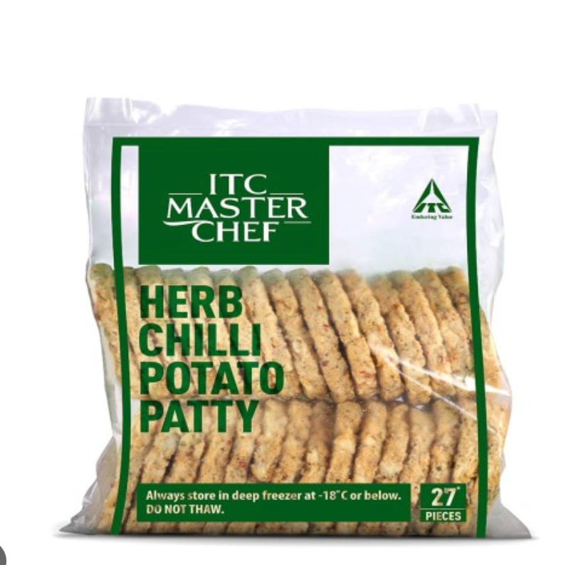 ITC Herb Chilli Potato Patty – 27 pcs Value Pack | Crispy & Spicy Veg Potato Patties