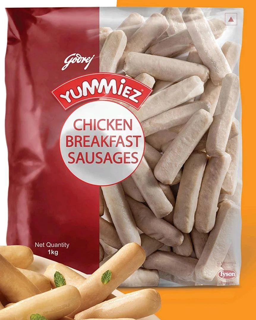 Godrej Chicken Sausages 1 kg – Value Pack Frozen Chicken Sausage Bites