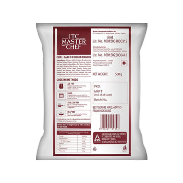 ITC Chicken Chilli Garlic Fingers 1 kg – Crispy & Flavour-Packed Frozen Snack
