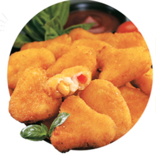 ITC Cheesy Corn Triangles 1 kg – Cheese & Corn Filled Veg Snack Triangles