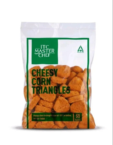 ITC Cheesy Corn Triangles 1 kg – Cheese & Corn Filled Veg Snack Triangles