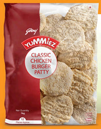 Godrej Burger Patty 20 pcs – 1 kg Value Pack Meat-Rich Burger Patties