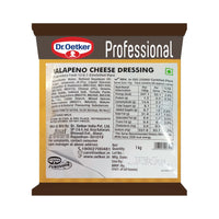 Dr. Oetker Funfood Jalapeno Cheese Dressing – 1 kg | Spicy Creamy Dip & Sauce