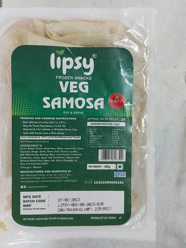 Paneer Samosa 500 g – Crispy & Flavourful Veg Snack
