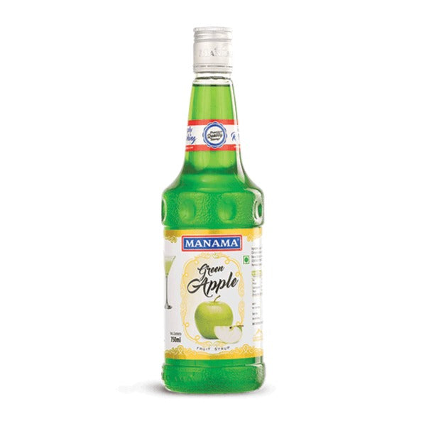 Manama Green Apple Fruit Syrup – 750 ml | Refreshing Apple Flavour Drink Mixer