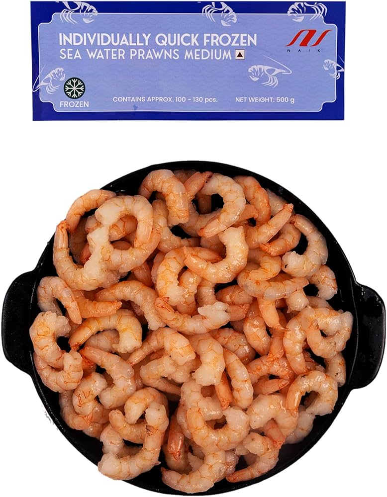 Plain Prawns 1 kg – Fresh Frozen Whole Prawns for Cooking & Meals